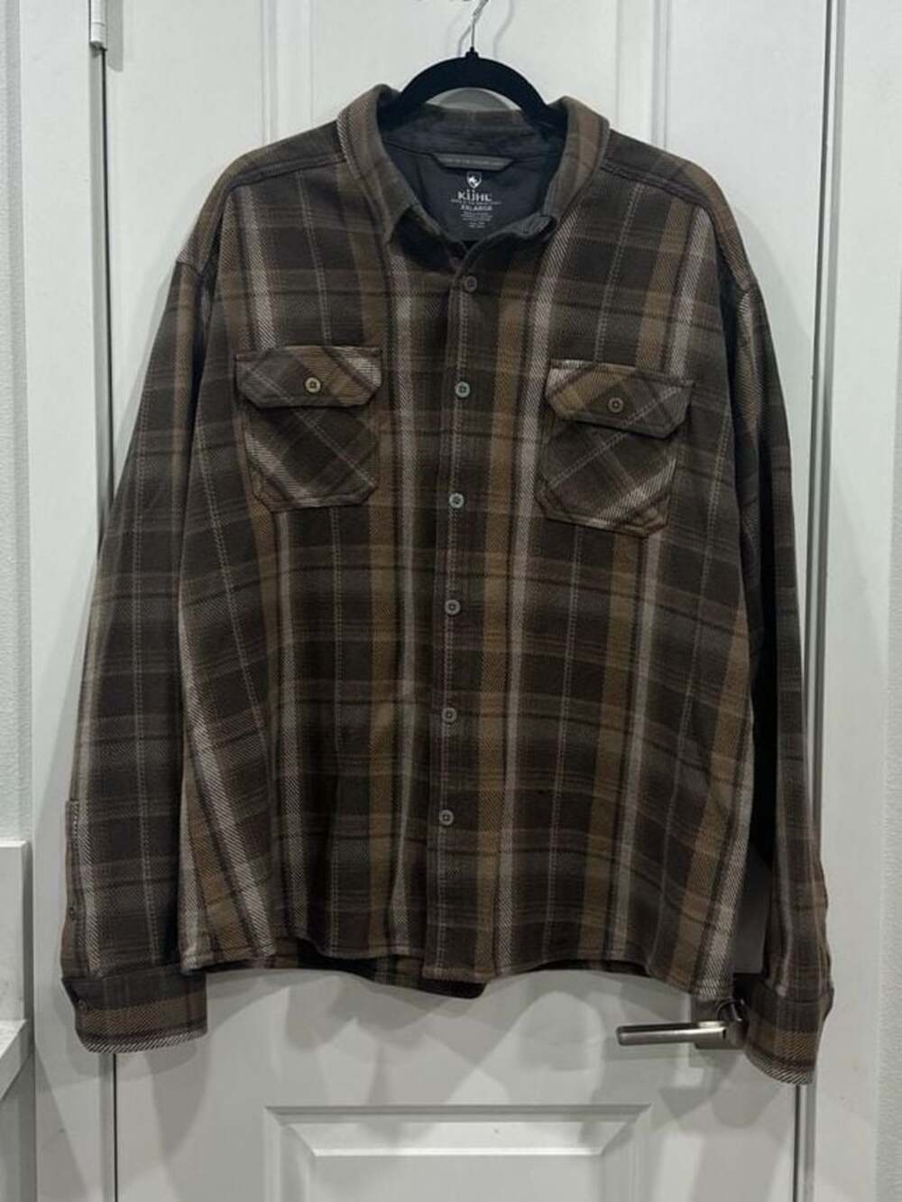 KÜHL Men's Fugitive Plaid Flannel Button Down Shirt Jacket
